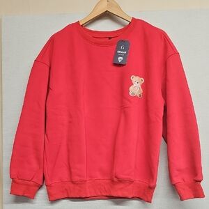 GEMLUX EMBELLISHED TEDDYBEAR SWEATSHIRT BFPM-12-095